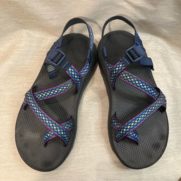 CHACO Sz 12 ZX1 Classic Burst Cloud Sole Comfort Toe Wrap Slip On Sandals - Picture 2 of 11